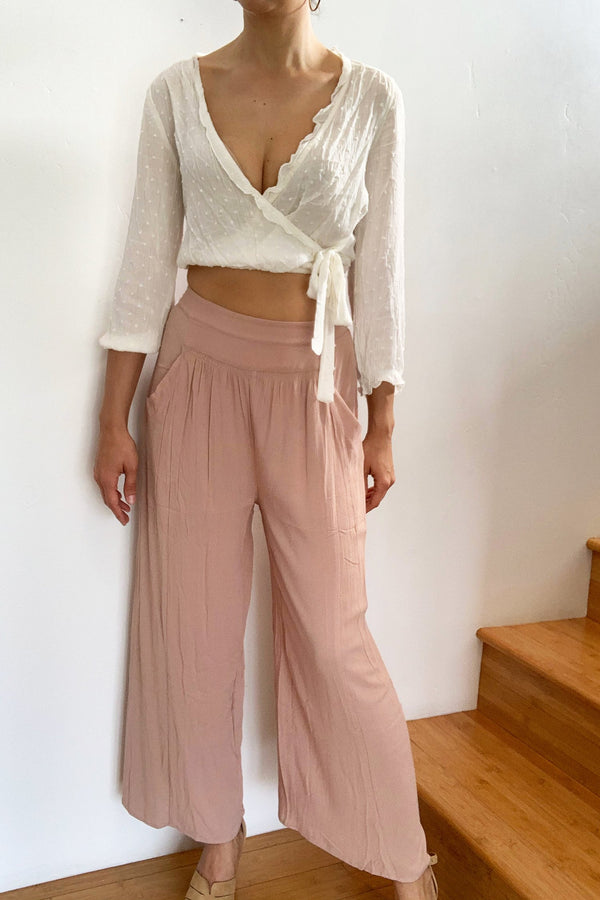 Malibu Flowy Pants Taupe