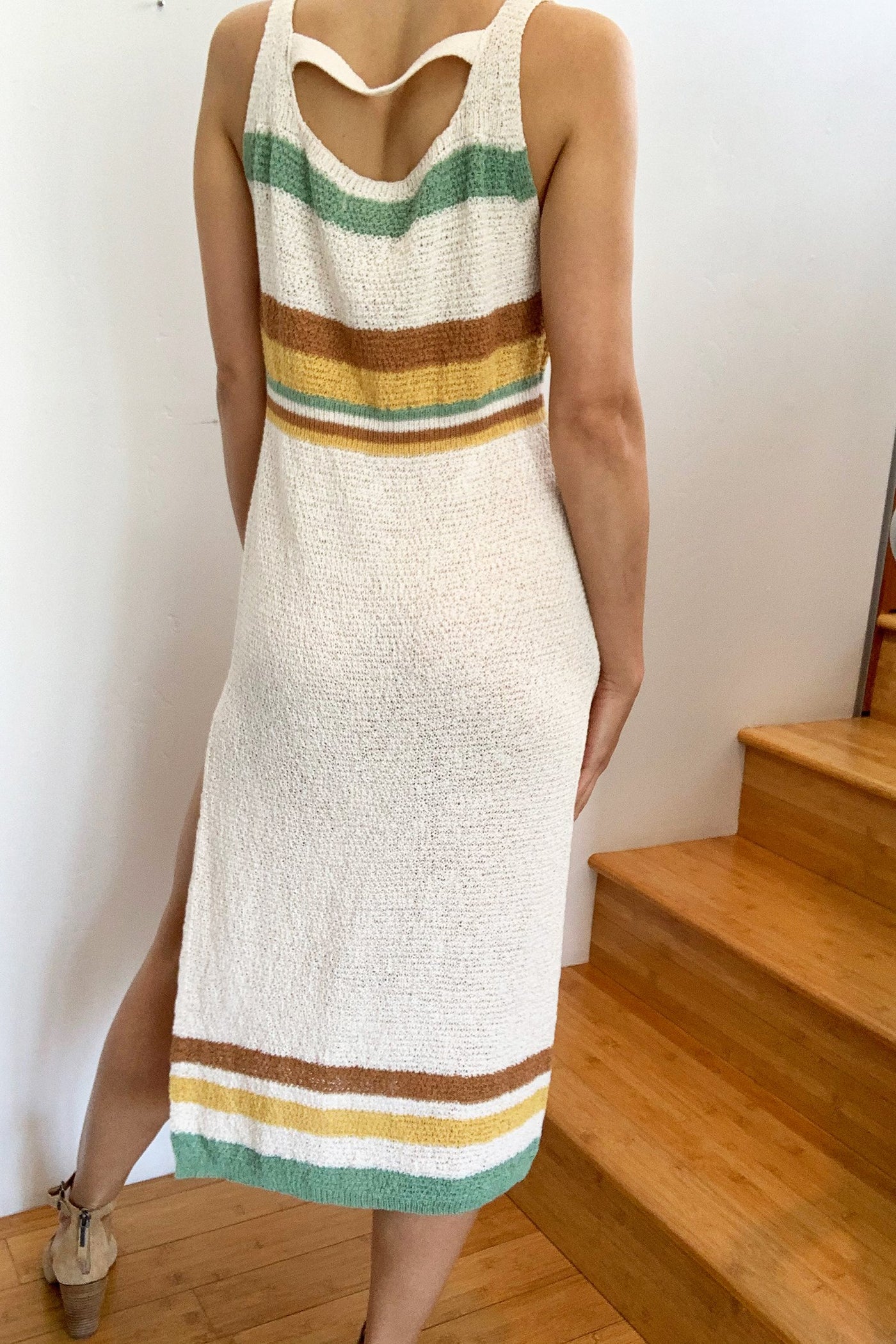 Rio Knit Midi Dress Natural Sunflower